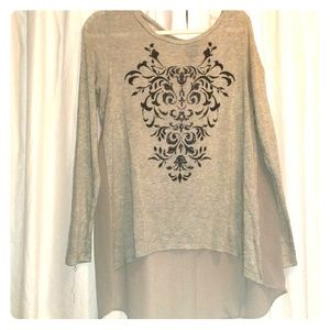 High low hem tunic top